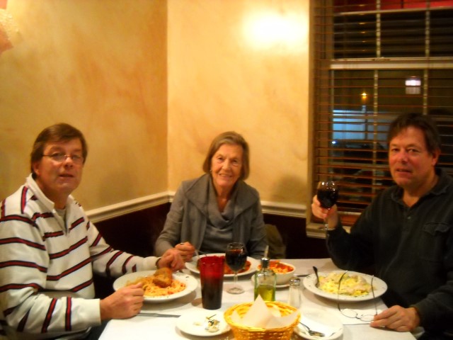 Willem, Ans & Arjen at Mezzaluna (Willem’s favorite restaurant) - Eastchester, New York